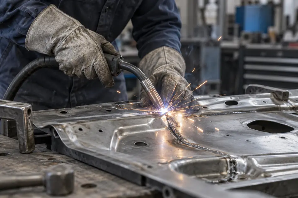 Illustration of automotive metal welding